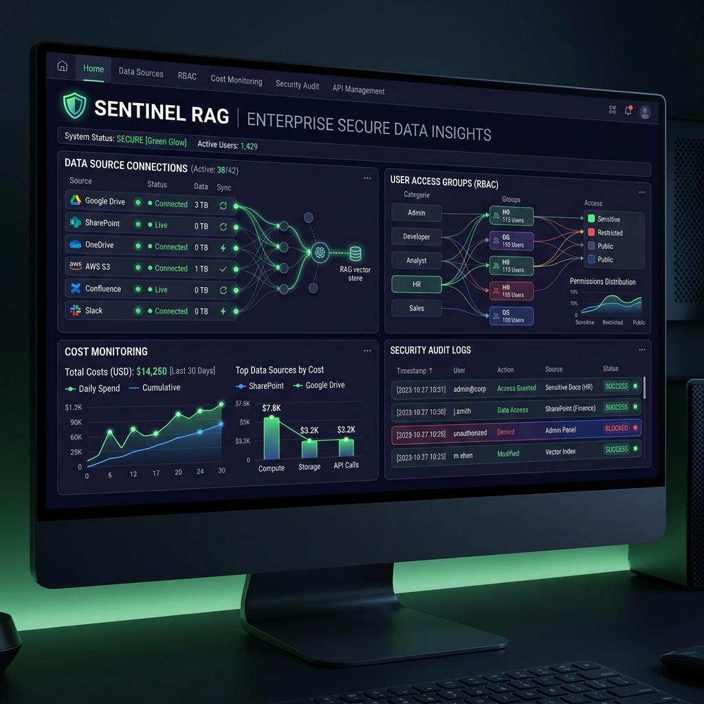Enterprise RAG Dashboard Mockup